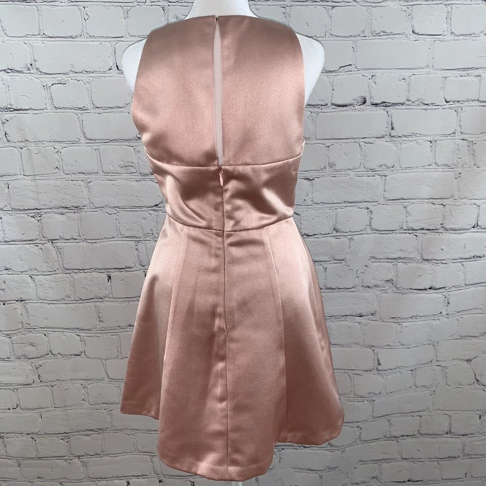 NWT BCBGENERATION Metallic Rose Flare Dress - Picture 5 of 7